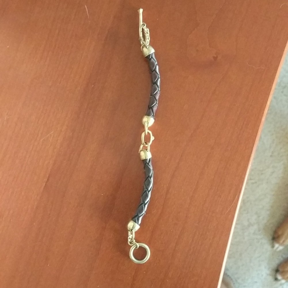 Ralph Lauren gold and leather bracelet